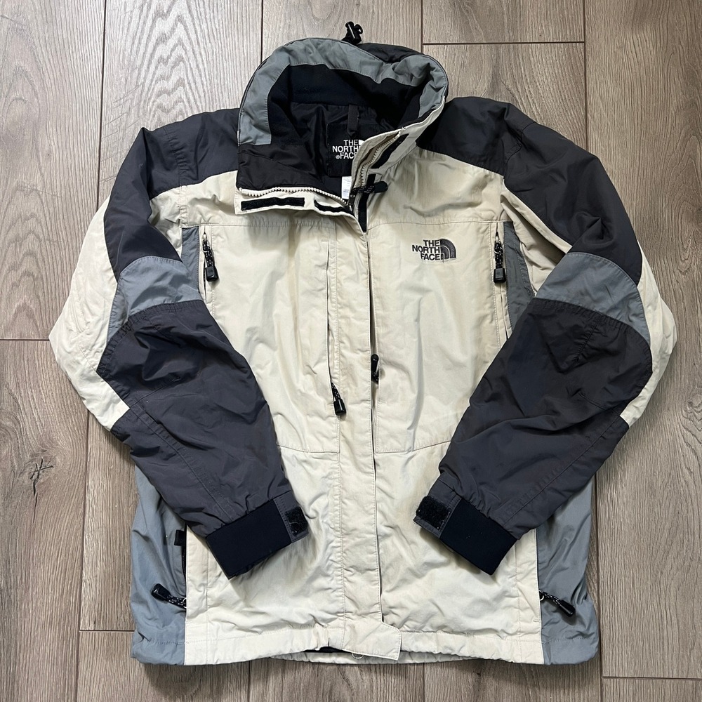 The North Face Hyvent Winter Ski Snow Jacket Womens Small Beige Black Gray